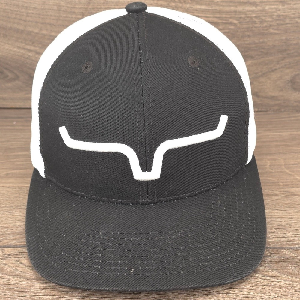 Kimes Ranch Hat Cap Snap Back One Size Black White Mens Western Rodeo Trucker